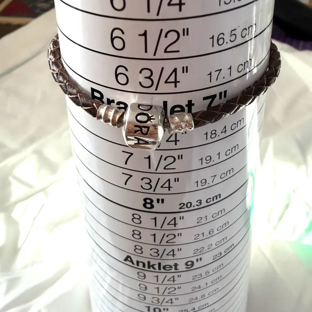 Pandora Moments Brown Leather and Silver Bracelet, 7